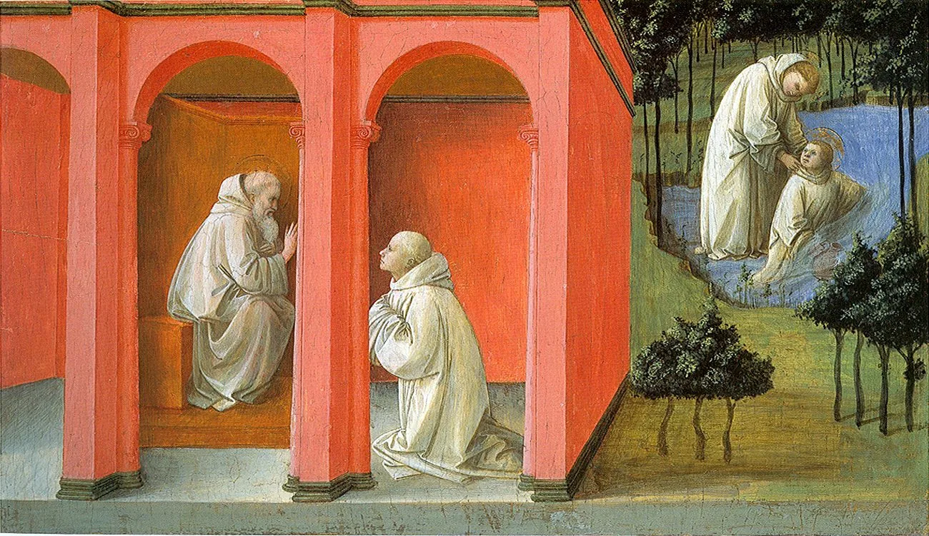 San Benedetto manda san Mauro a salvare san Placido, dipinto di Filippo Lippi