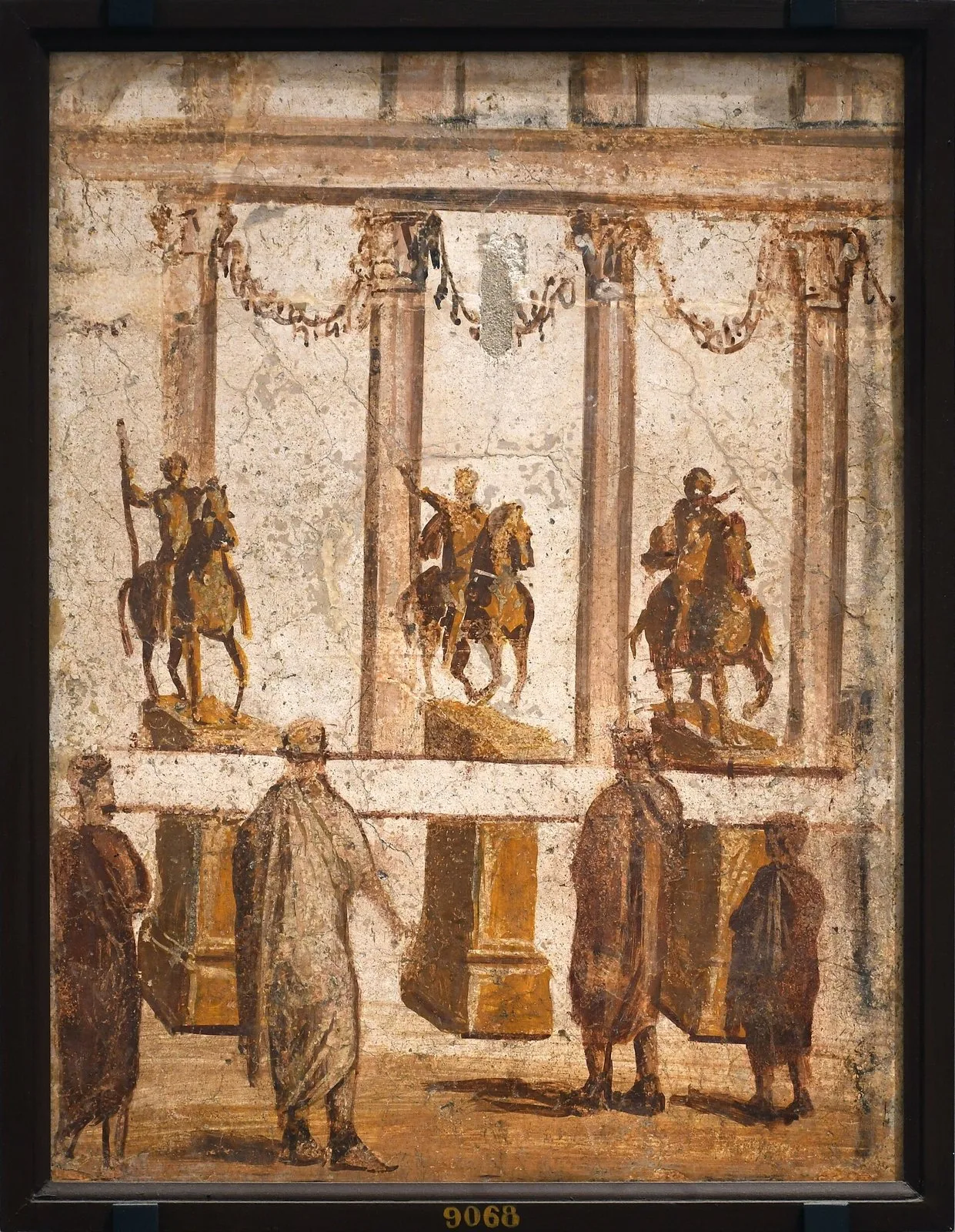 Un affresco romano esposto al Museo Archeologico Nazionale di Napoli